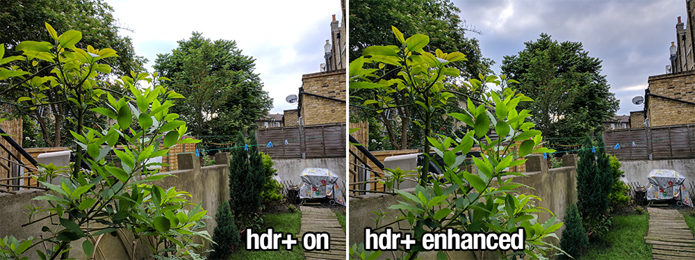 HDR+ On vs HDR+ Enhanced