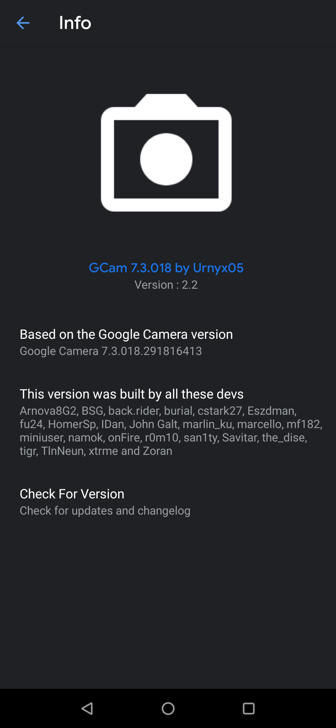 Urnyx05 GCam 7.3 v2.2