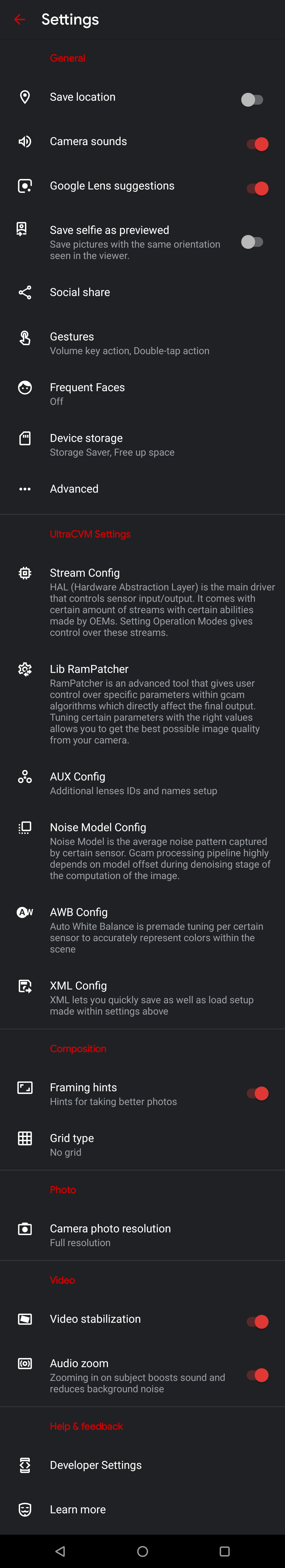 UltraCVM GCam 8 Settings