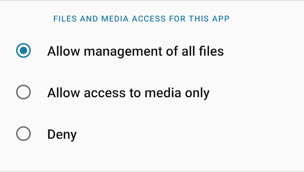 Allow management of all files